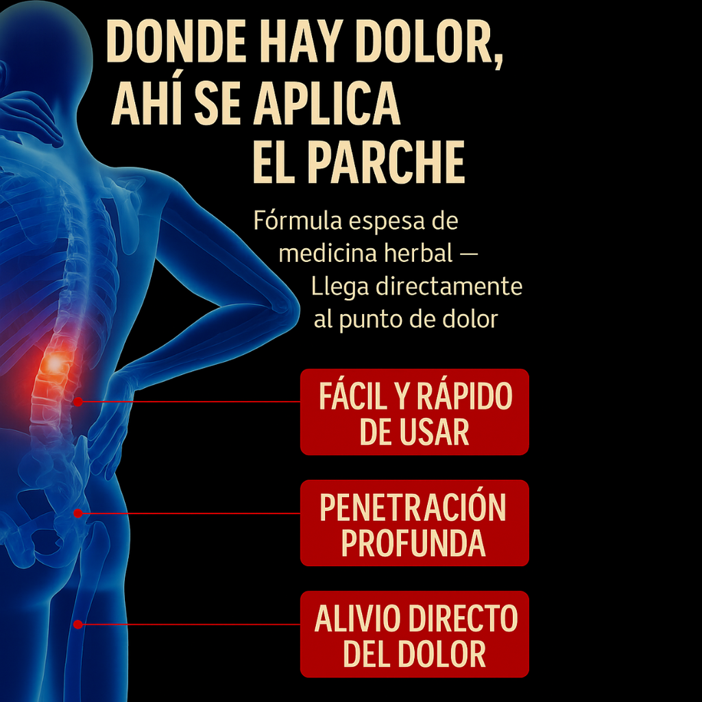 Parche Alivio Oriental — Elimina el Dolor Lumbar en 30 Minutos